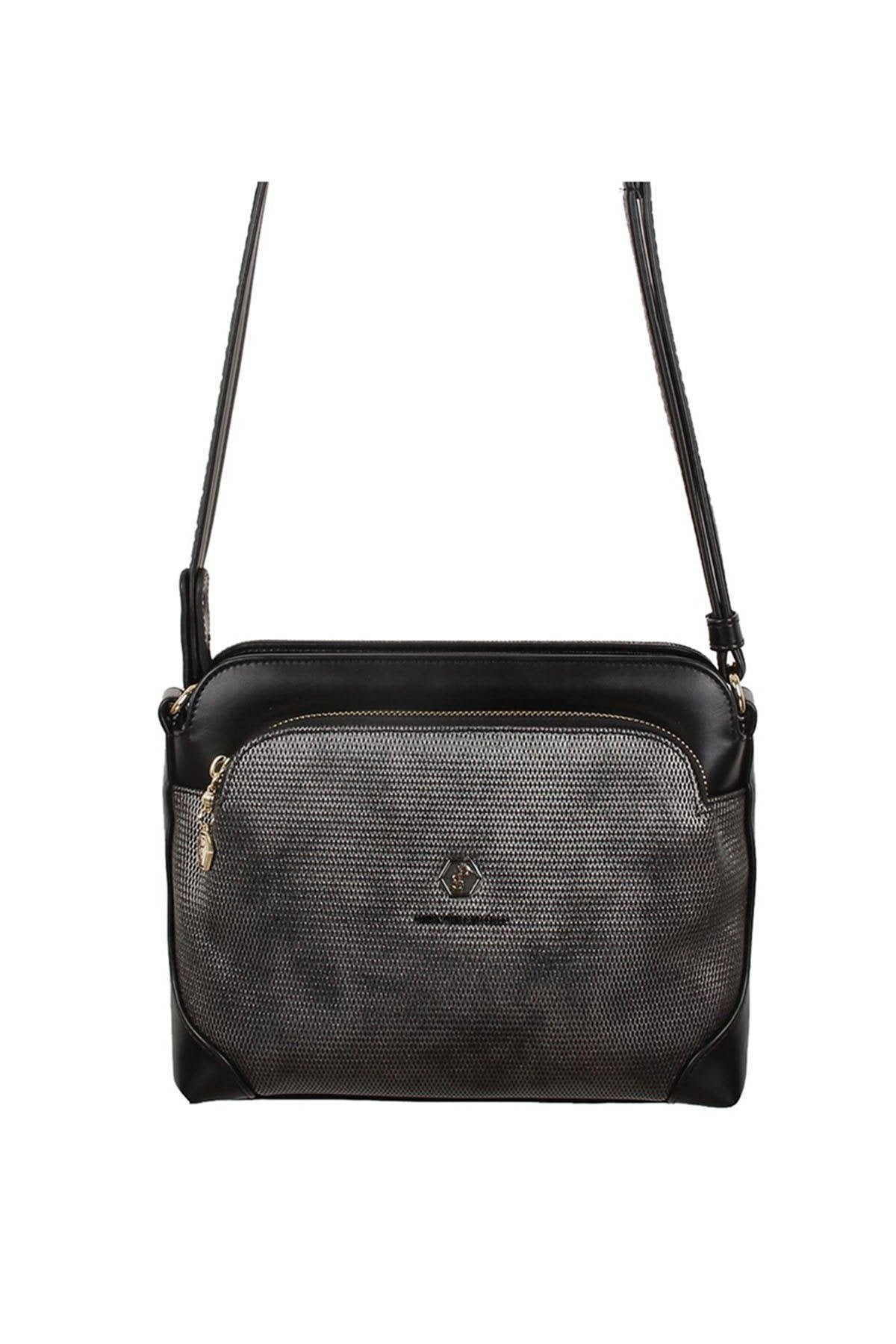 Silver & Polo M.gümüş - Siyah SP364 Kadın Çapraz Çanta