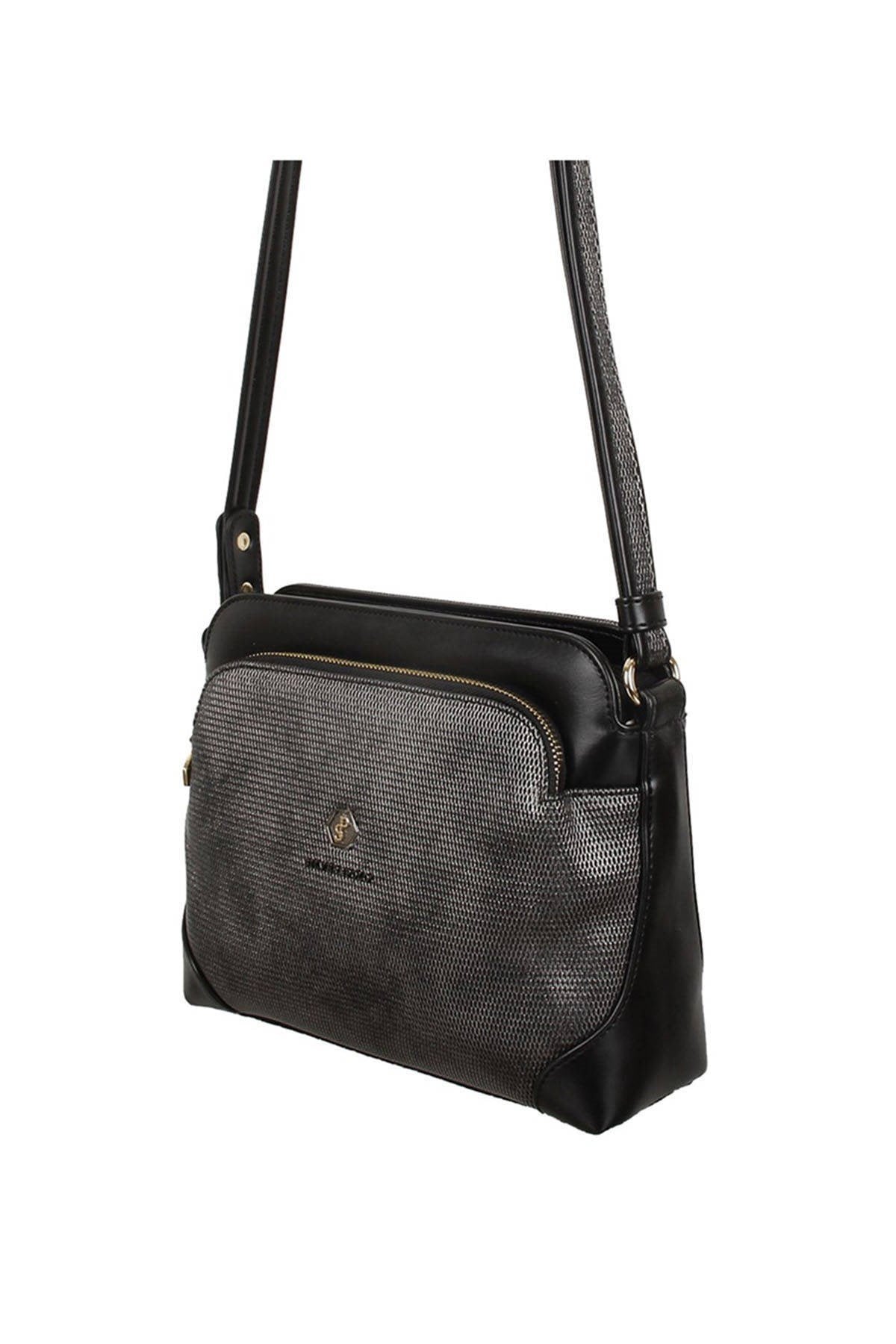 Silver & Polo M.gümüş - Siyah SP364 Kadın Çapraz Çanta