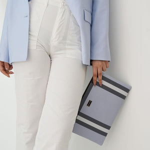 Silver & Polo Mavi - Kemik SP1034 Kadın Portföy & Clutch