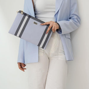 Silver & Polo Mavi - Kemik SP1034 Kadın Portföy & Clutch