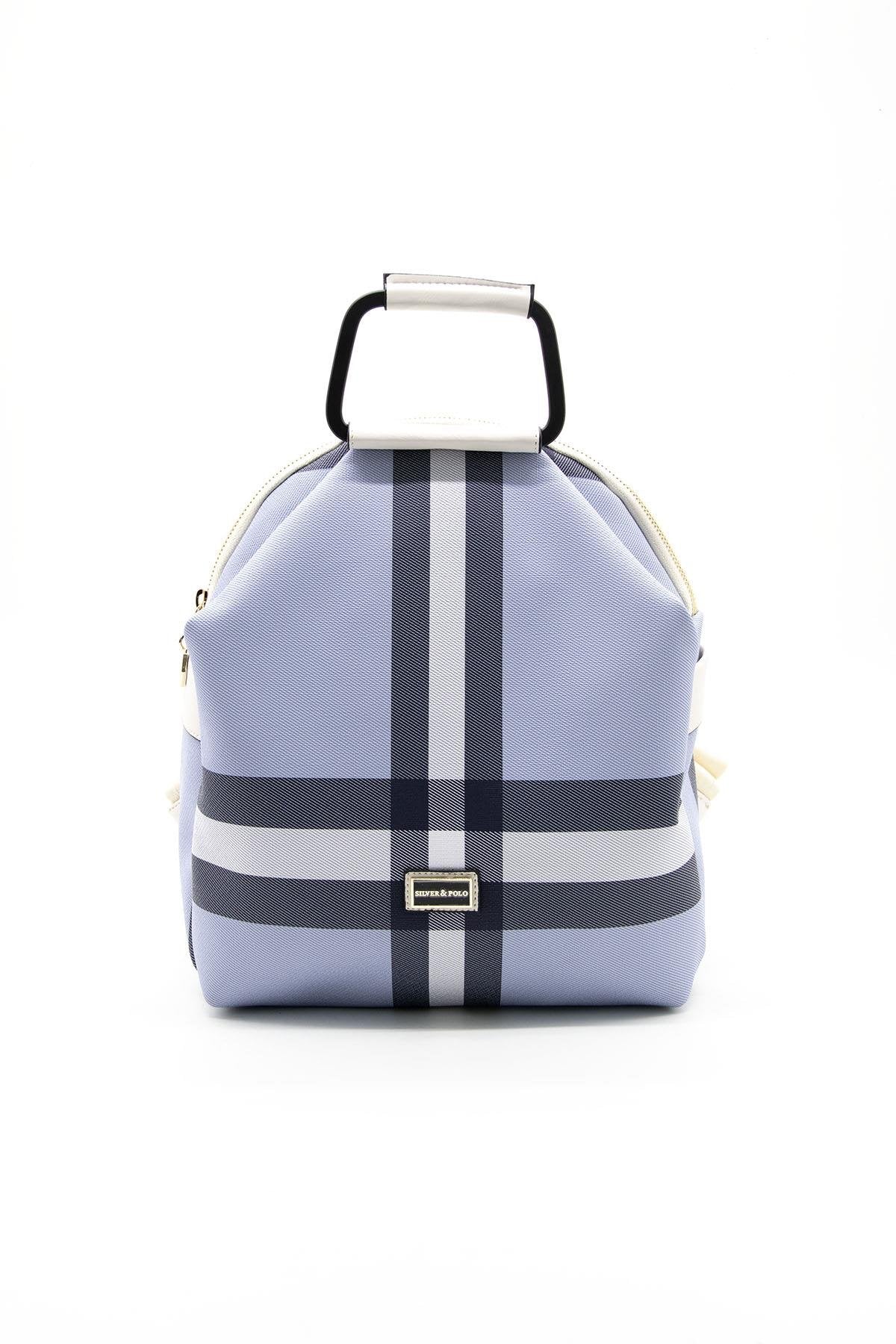 Silver & Polo Mavi - Kemik SP771 Kadın Sırt Çantası