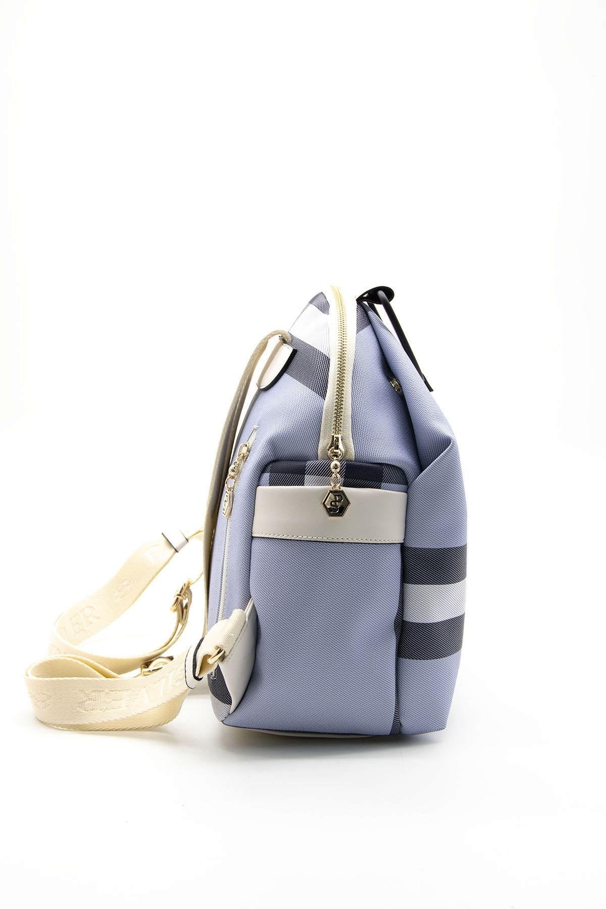 Silver & Polo Mavi - Kemik SP771 Kadın Sırt Çantası