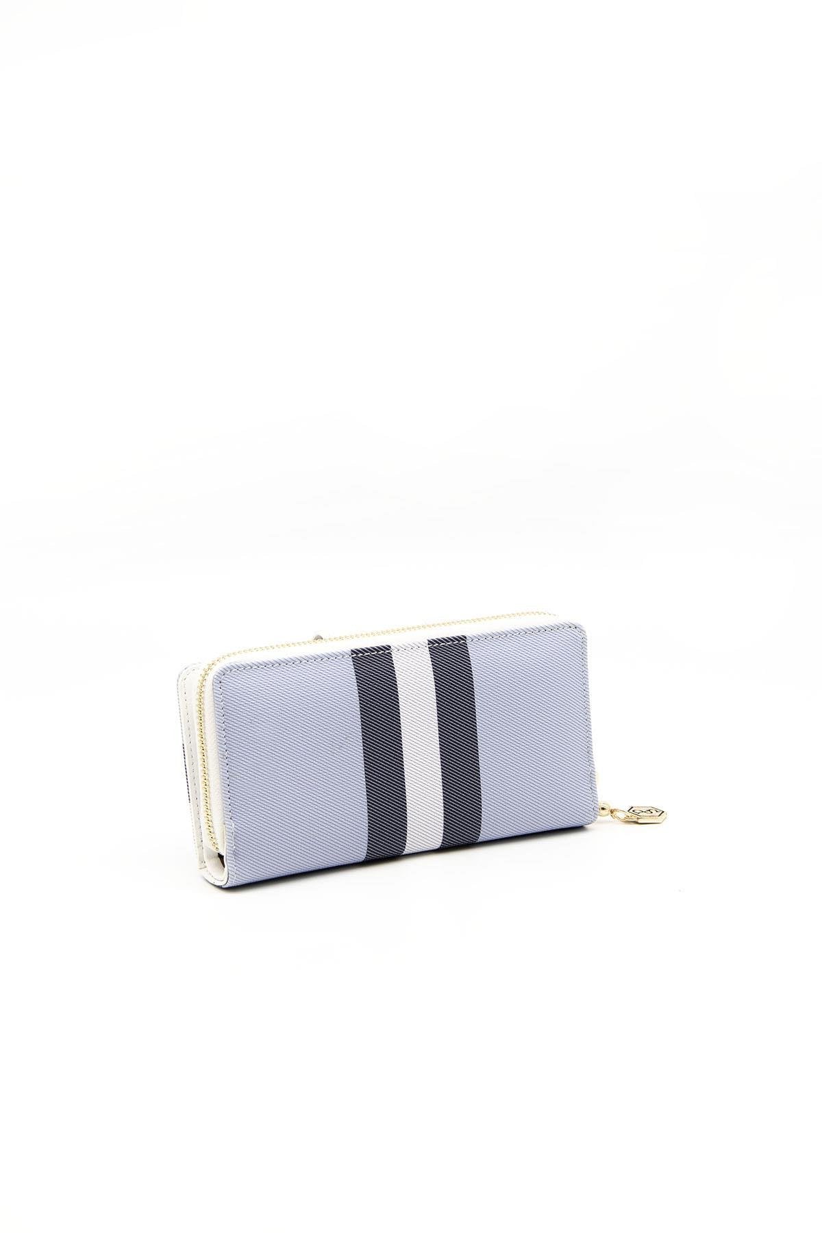 Silver & Polo Mavi - Kemik SP928 Kadın Cüzdan & Kartlık