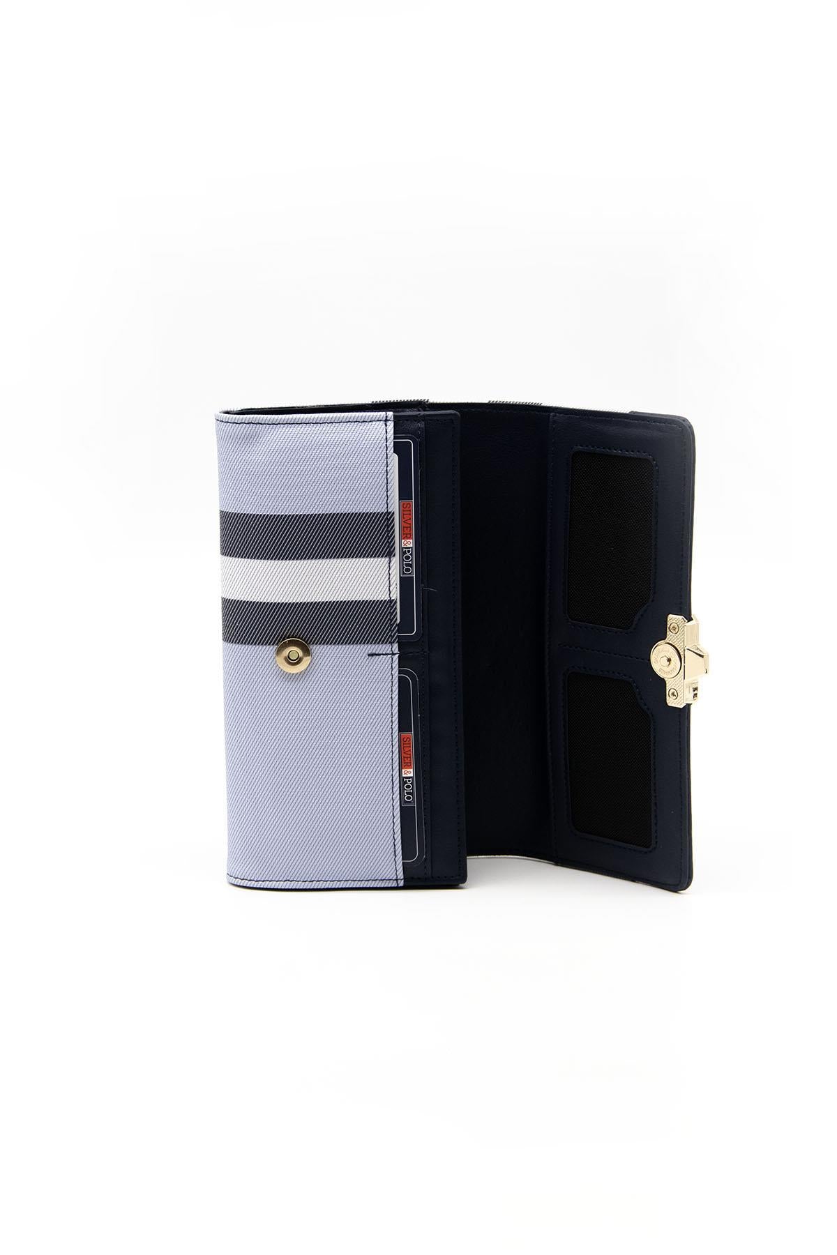 Silver & Polo Mavi - Laci SP979 Kadın Cüzdan & Kartlık