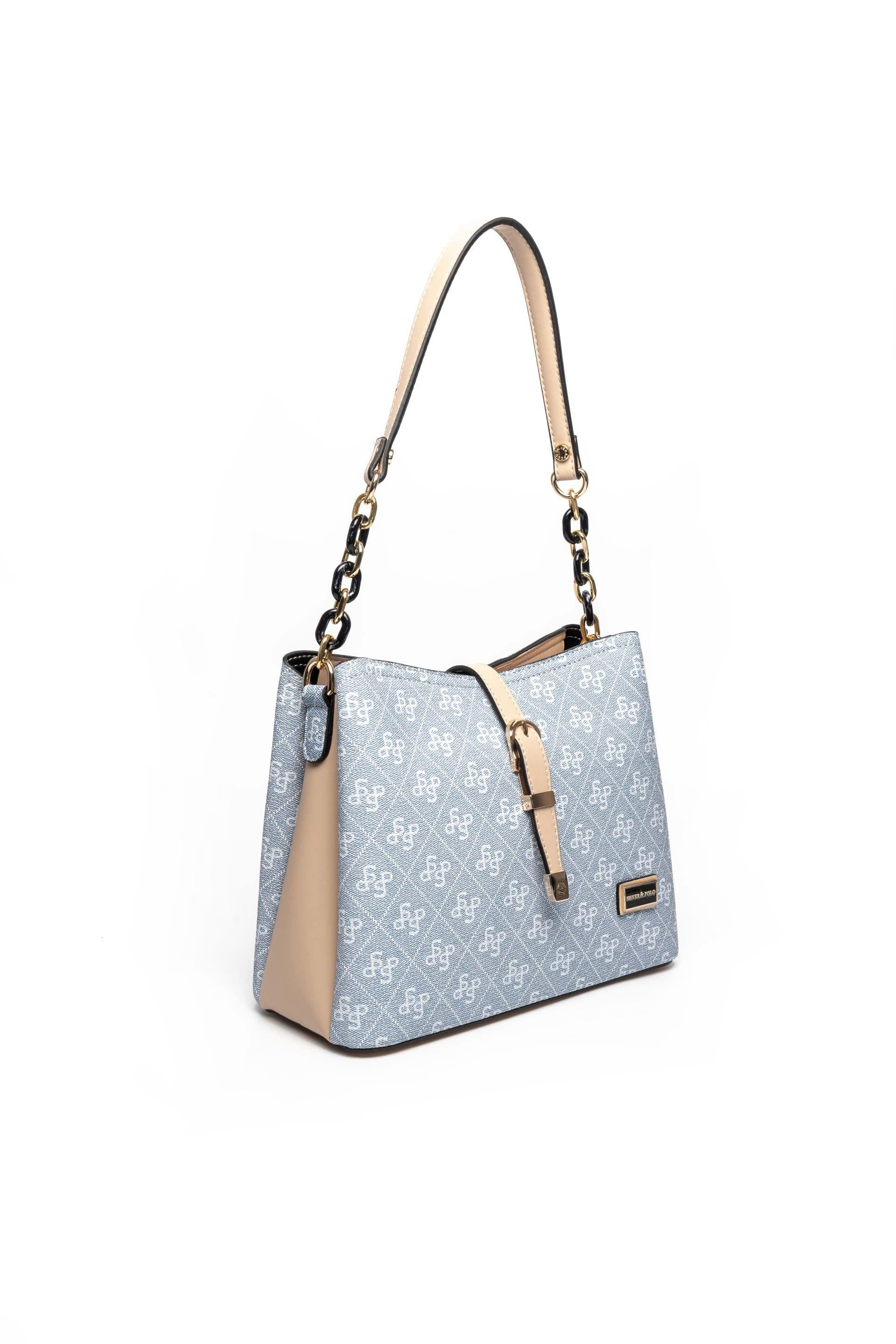 Silver & Polo Mavi - Ten SP974 Kadın Omuz Çantası