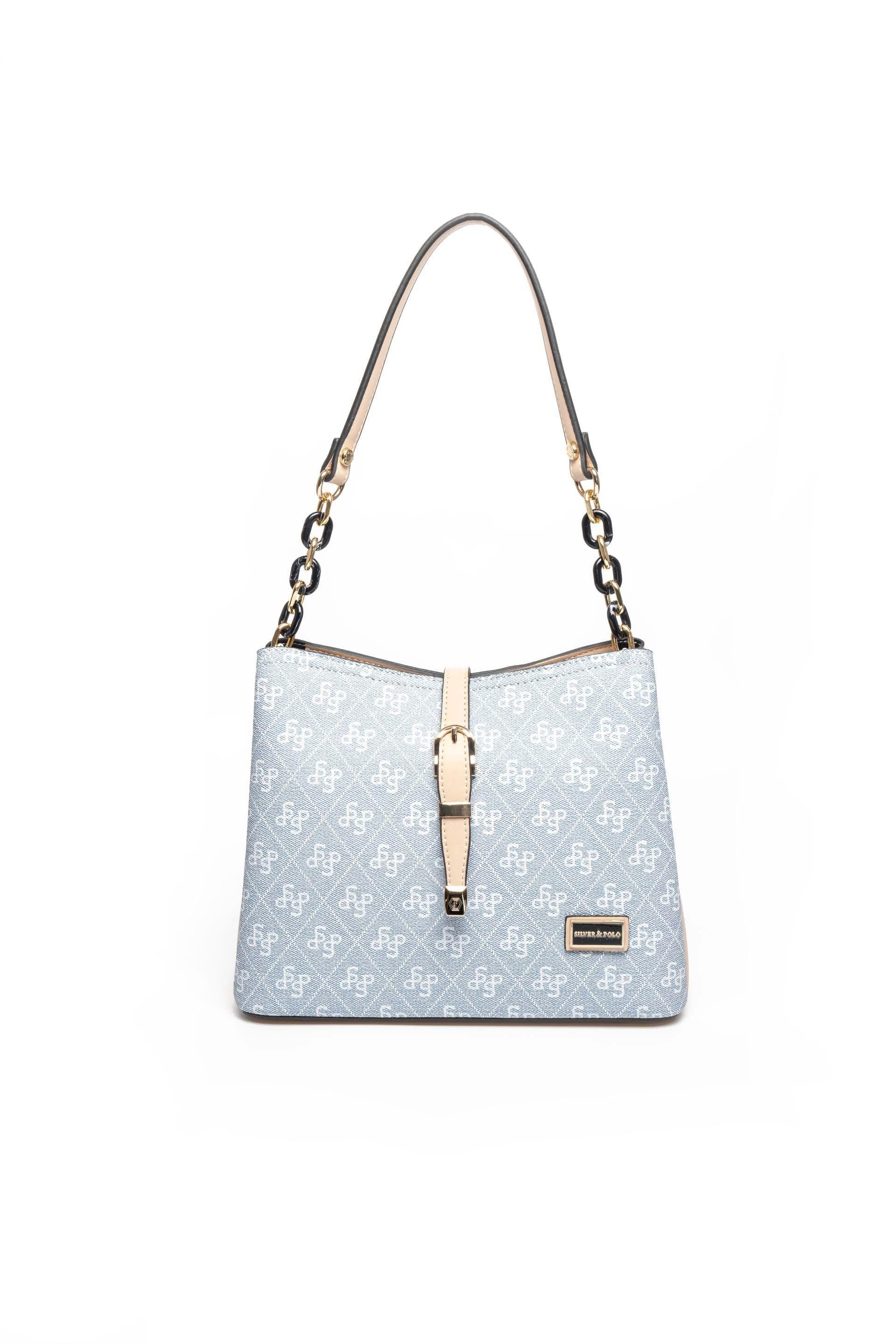Silver & Polo Mavi - Ten SP974 Kadın Omuz Çantası