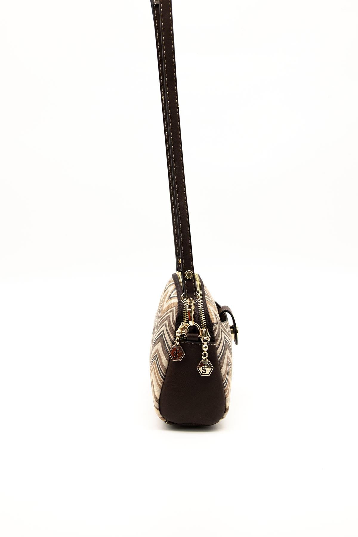 Silver & Polo Nut - Kahve SP1144 Kadın Çapraz Çanta