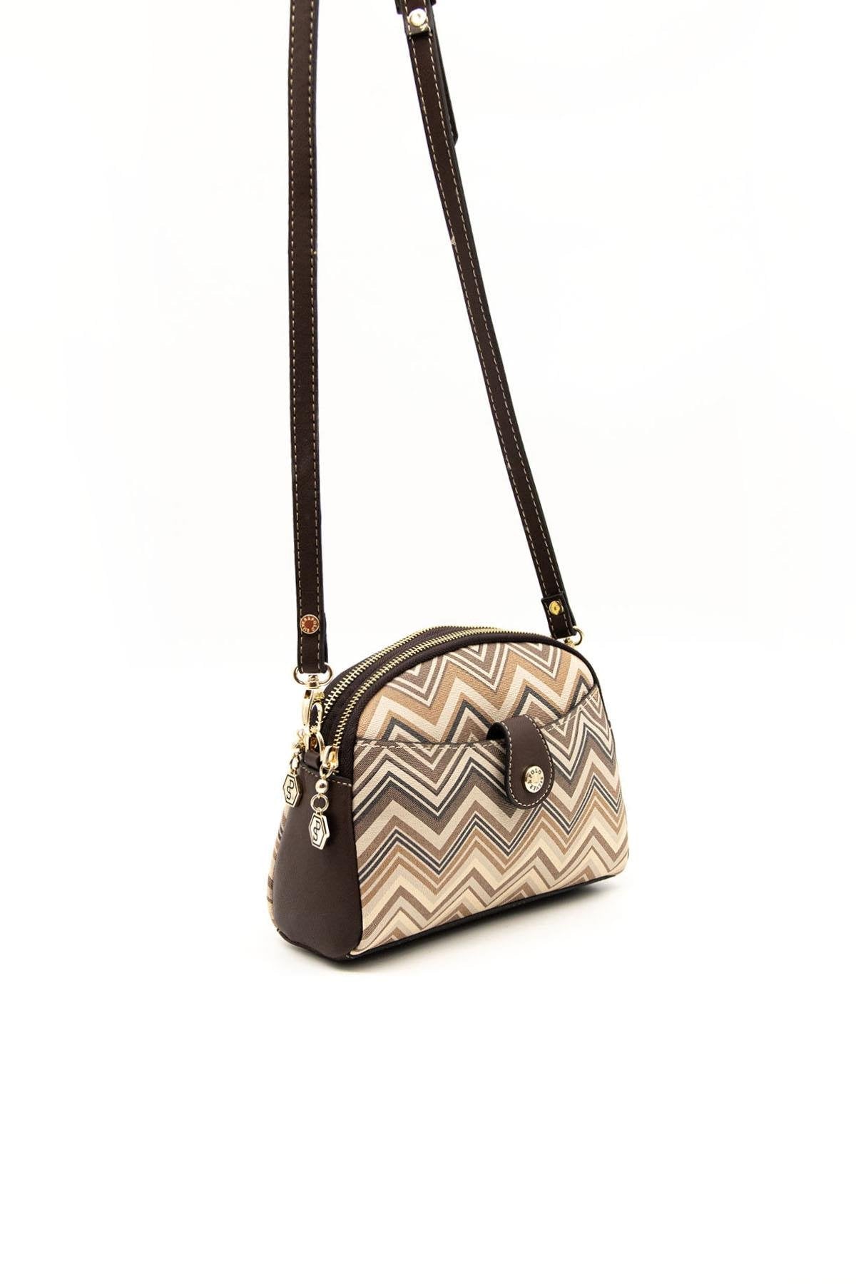 Silver & Polo Nut - Kahve SP1144 Kadın Çapraz Çanta