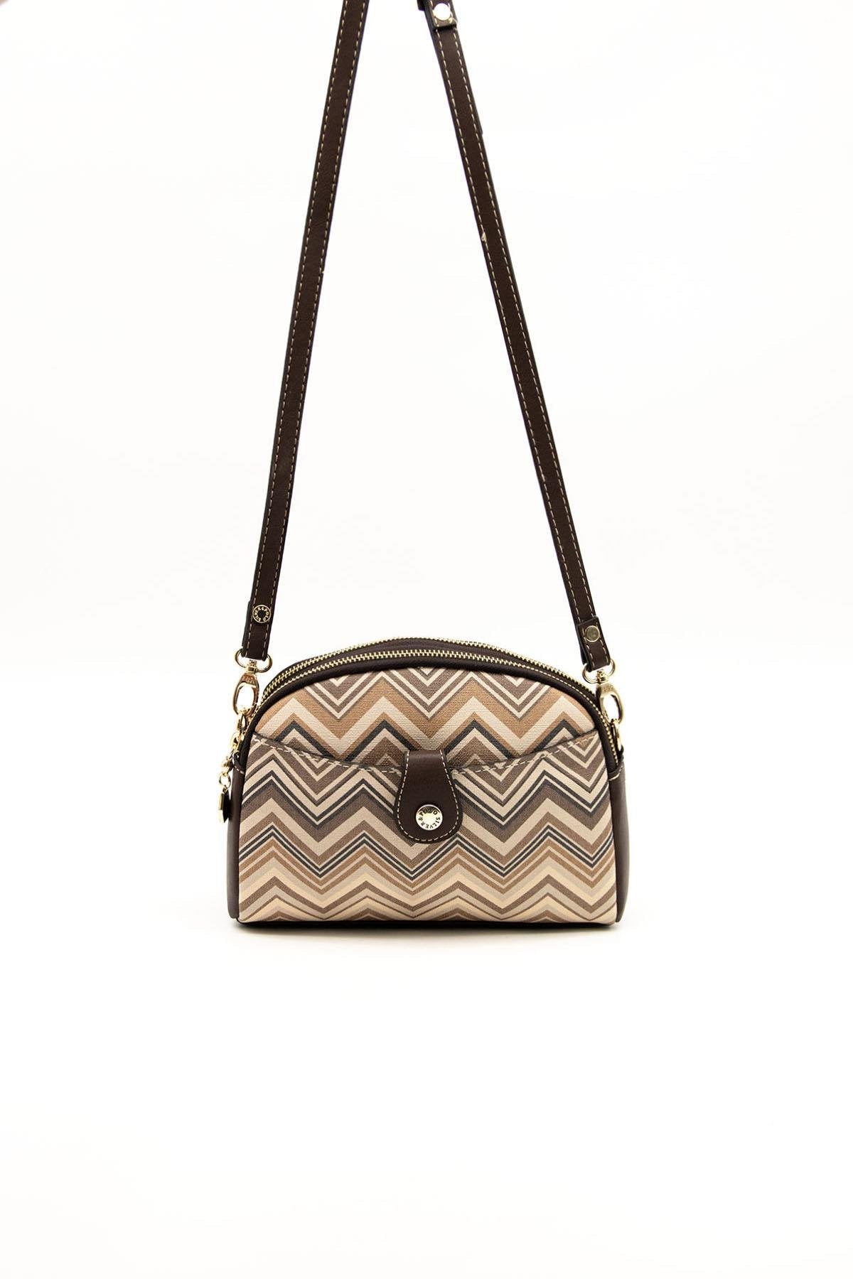 Silver & Polo Nut - Kahve SP1144 Kadın Çapraz Çanta