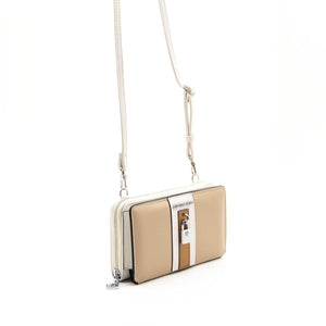 Silver & Polo Nut - Kemik SP1138 Kadın Askılı Cüzdanlı Telefon Çantası