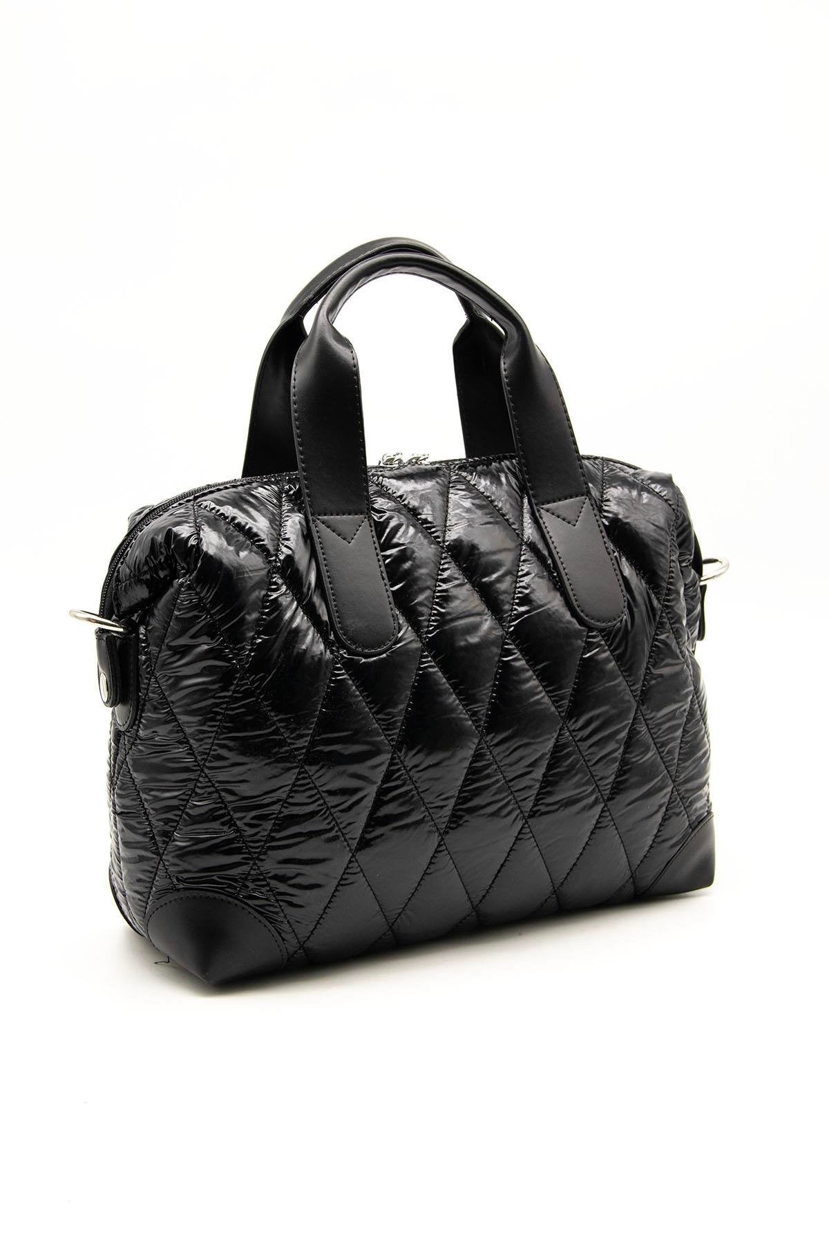 Silver & Polo Parlak Siyah SP1152 Kadın Seyahat Çantası