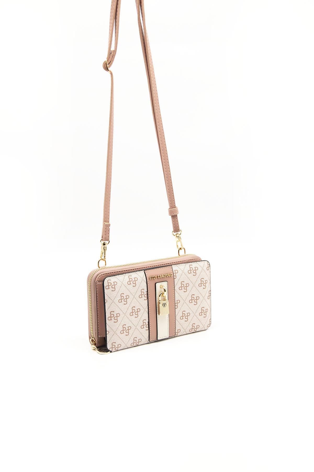 Silver & Polo Pembe - Somon Kemik SP1138 Kadın Cüzdan & Kartlık