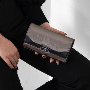 Silver & Polo Platin - Siyah SP979 Kadın Cüzdan & Kartlık