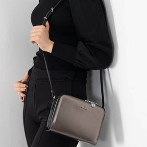 Silver & Polo Platin - Siyah SP888 Kadın Çapraz Çanta