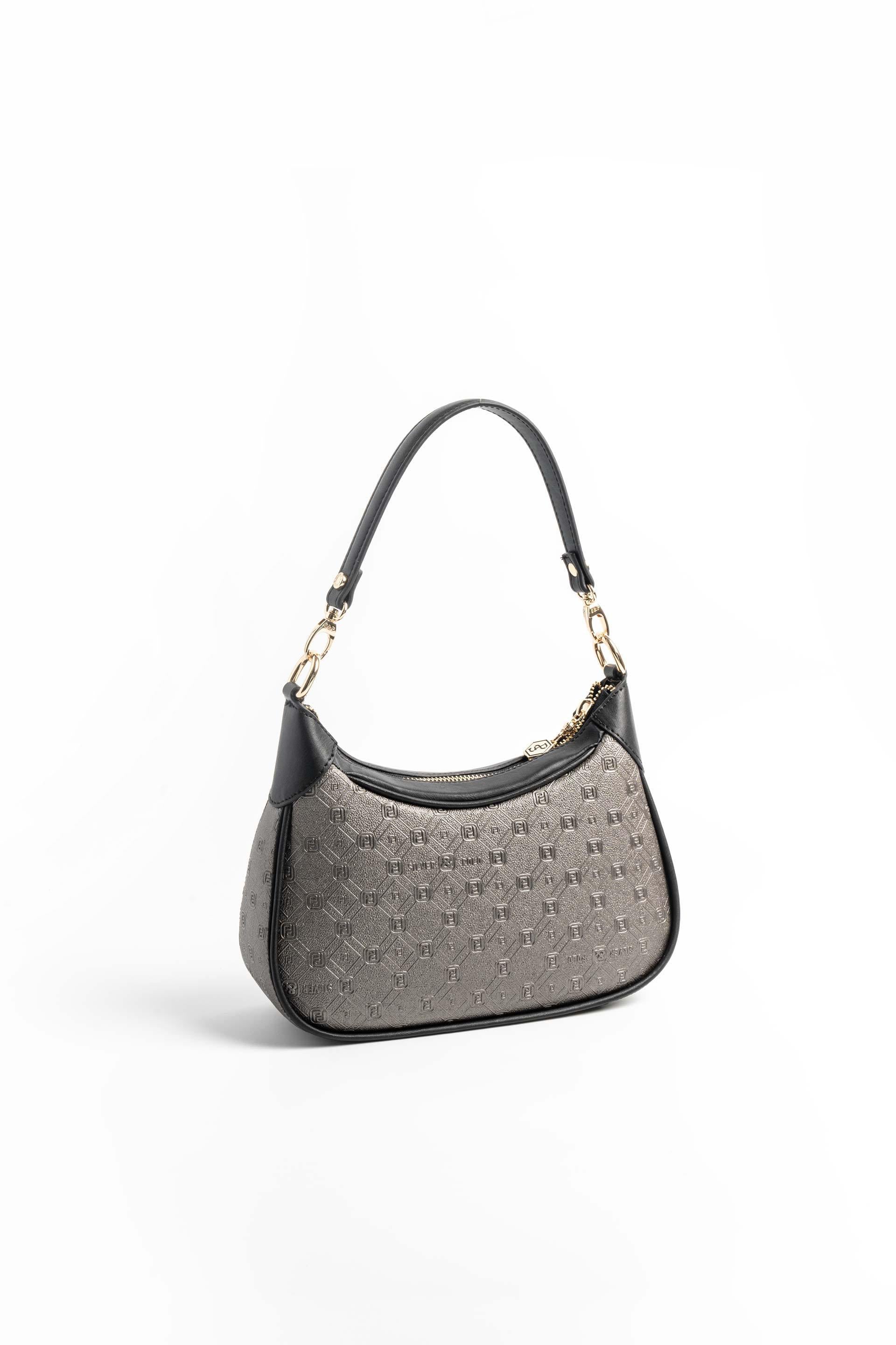 Silver & Polo Platin - Siyah SP1180 Kadın Omuz Çantası
