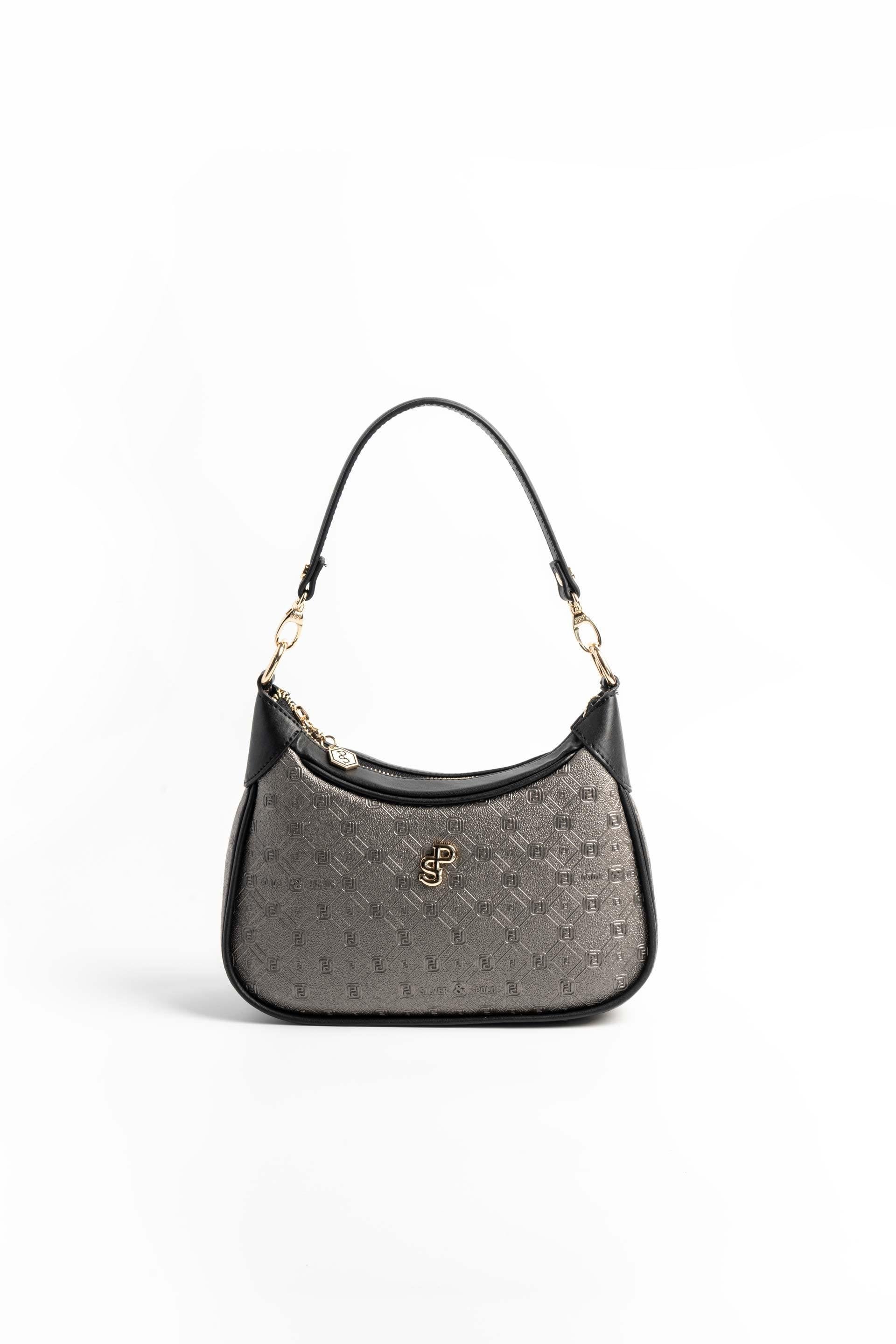 Silver & Polo Platin - Siyah SP1180 Kadın Omuz Çantası