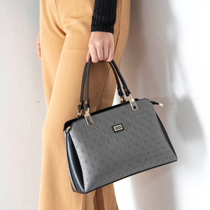 Silver & Polo Platin - Siyah SP972 Kadın El Çantası