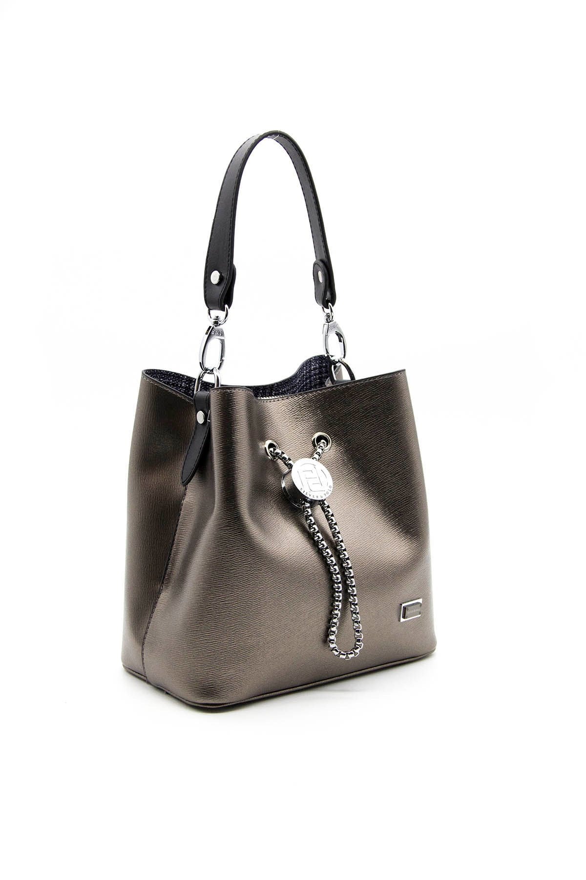 Silver & Polo Platin - Siyah SP967 Kadın Çapraz Çanta