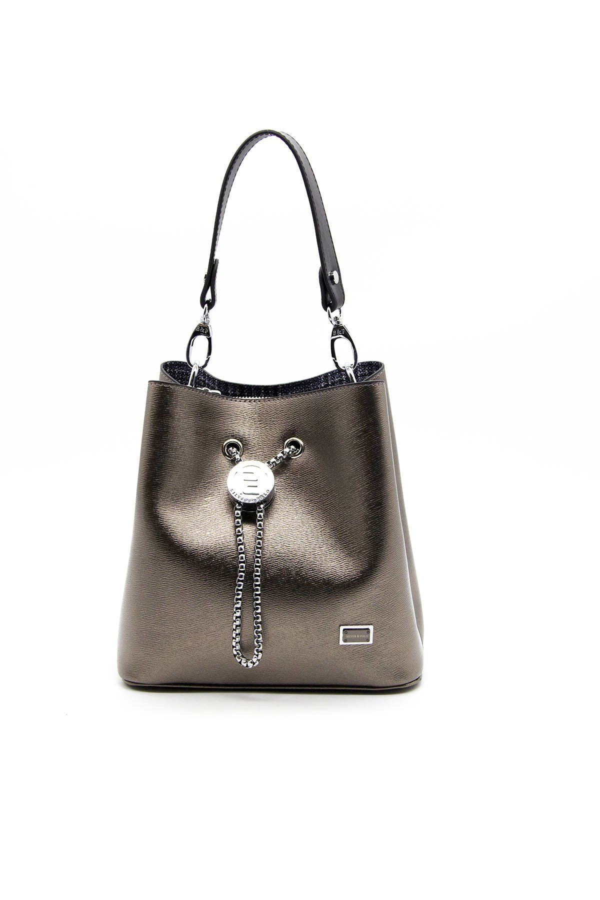 Silver & Polo Platin - Siyah SP967 Kadın Çapraz Çanta