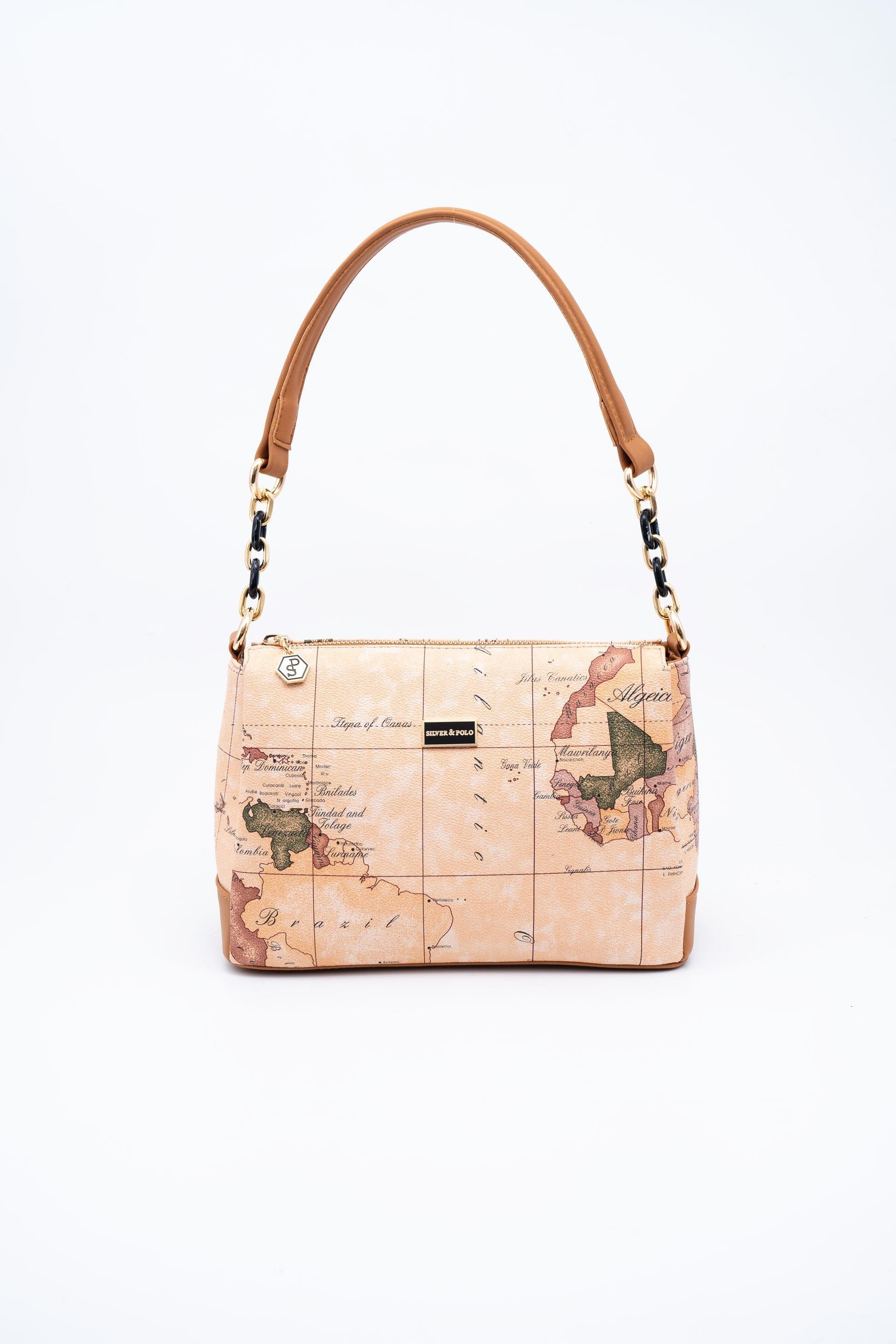 Silver & Polo Pudra - A.Taba SP910 Kadın Çapraz Çanta