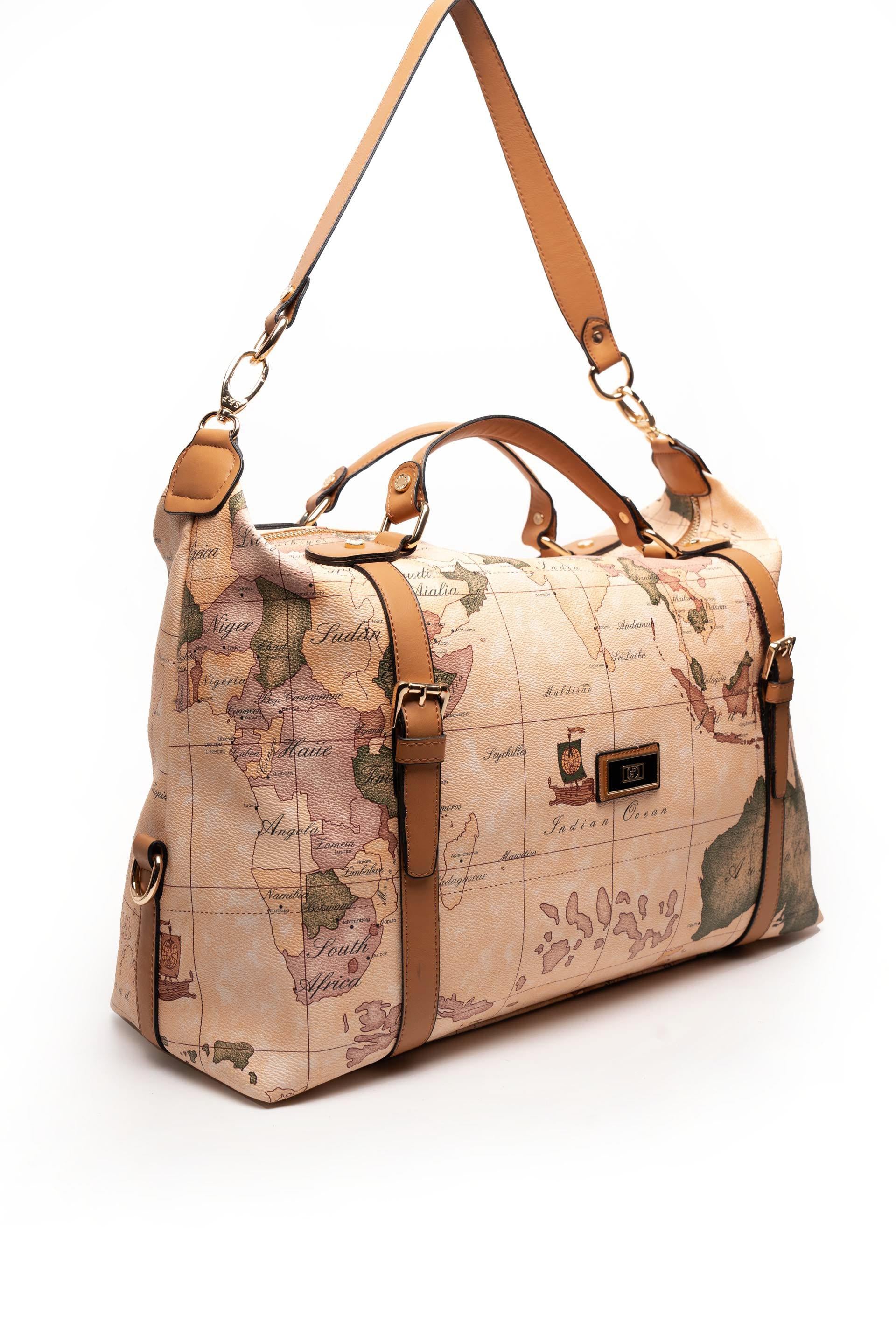 Silver & Polo Pudra - A.Taba SP1064 Kadın Seyahat Çantası