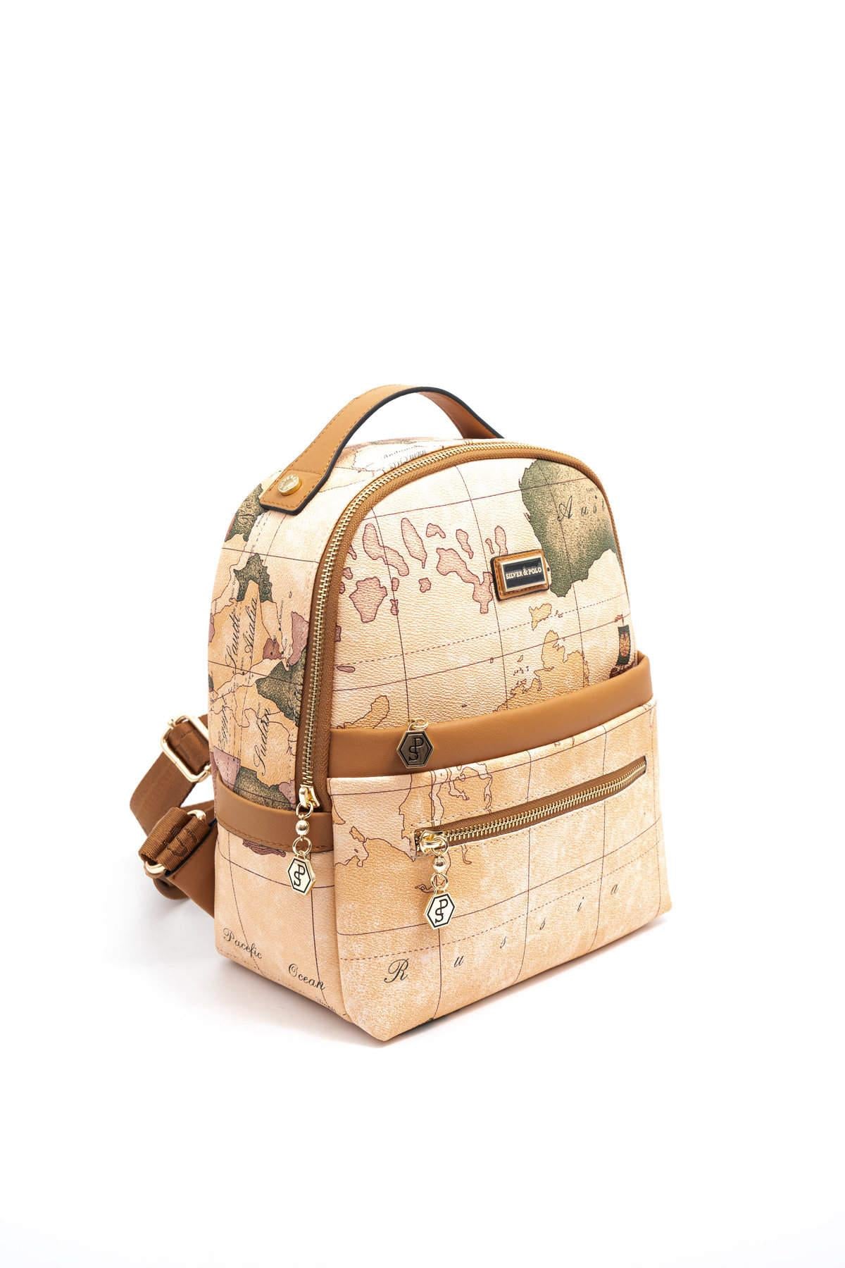 Silver & Polo Pudra - A.Taba SP1061 Kadın Sırt Çantası