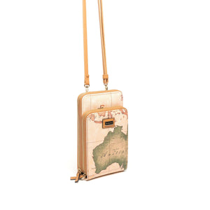 Silver & Polo Pudra - A.Taba SP1011 Kadın Askılı Cüzdanlı Telefon Çantası