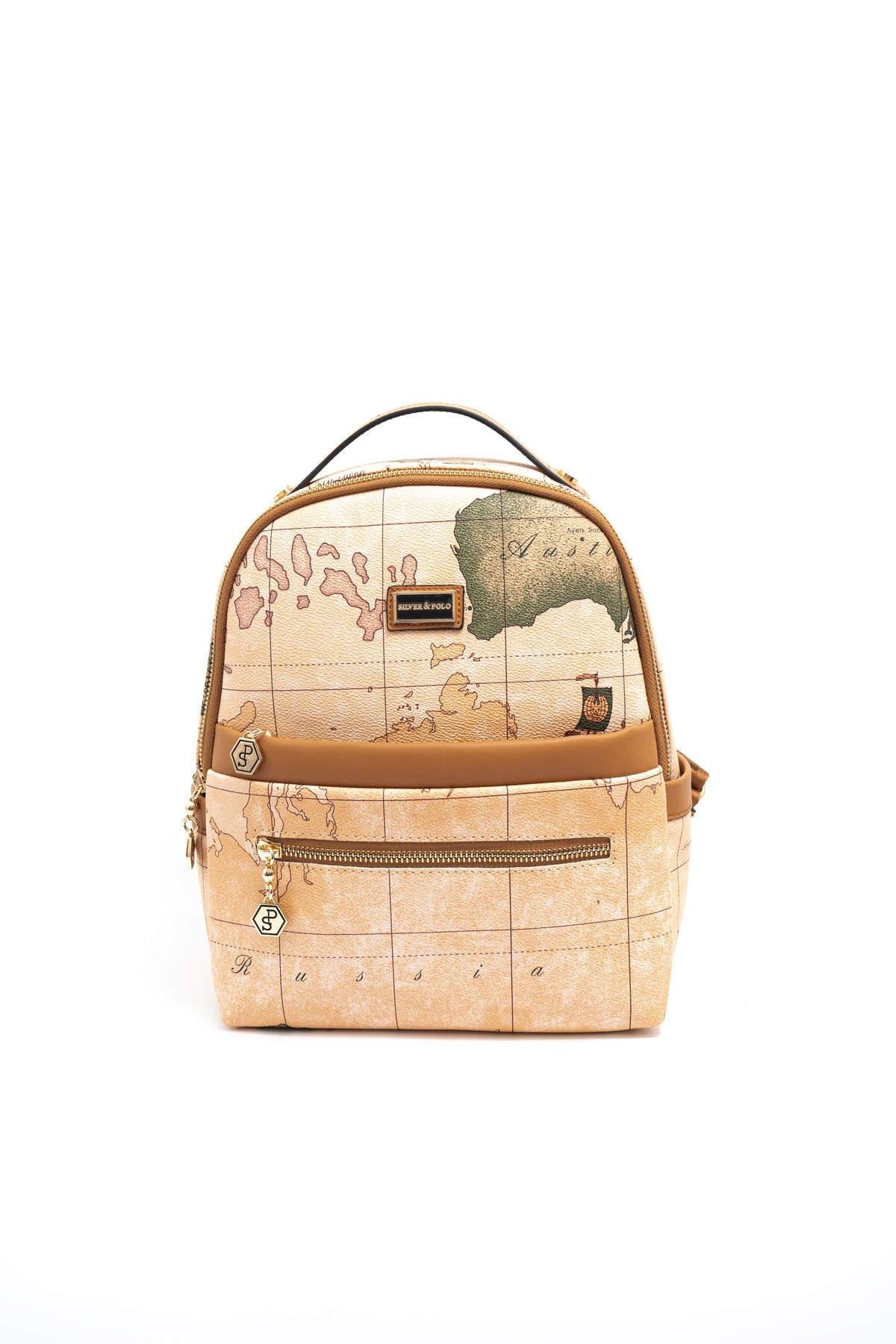 Silver & Polo Pudra - A.Taba SP1061 Kadın Sırt Çantası