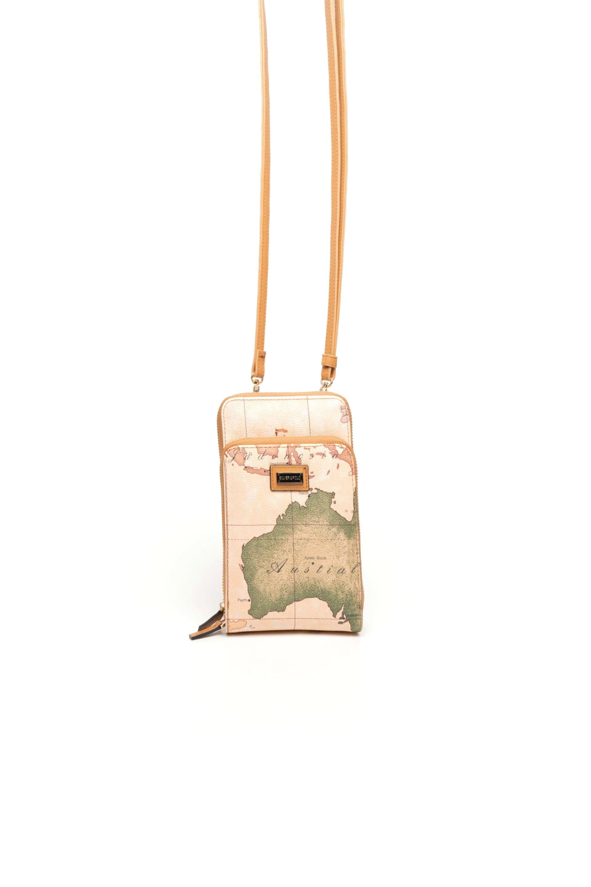 Silver & Polo Pudra - A.Taba SP1011 Kadın Askılı Cüzdanlı Telefon Çantası