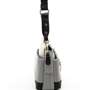 Silver & Polo Siyah Beyaz - Siyah SP1110 Kadın Çapraz Çanta