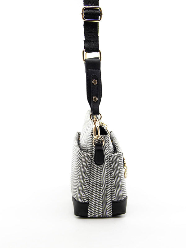 Silver & Polo Siyah Beyaz - Siyah SP1110 Kadın Çapraz Çanta