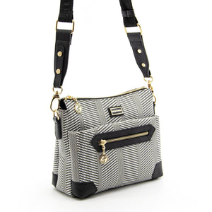 Silver & Polo Siyah Beyaz - Siyah SP1110 Kadın Çapraz Çanta