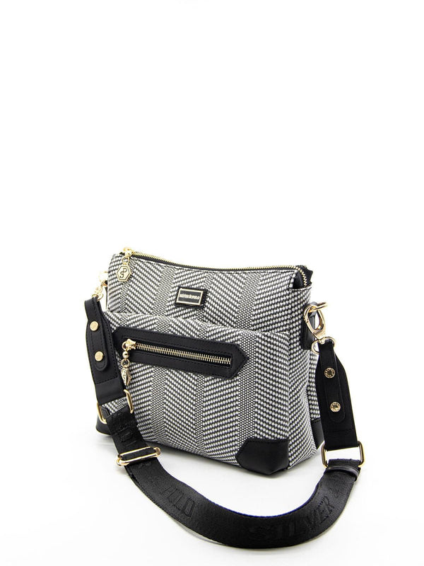 Silver & Polo Siyah Beyaz - Siyah SP1110 Kadın Çapraz Çanta