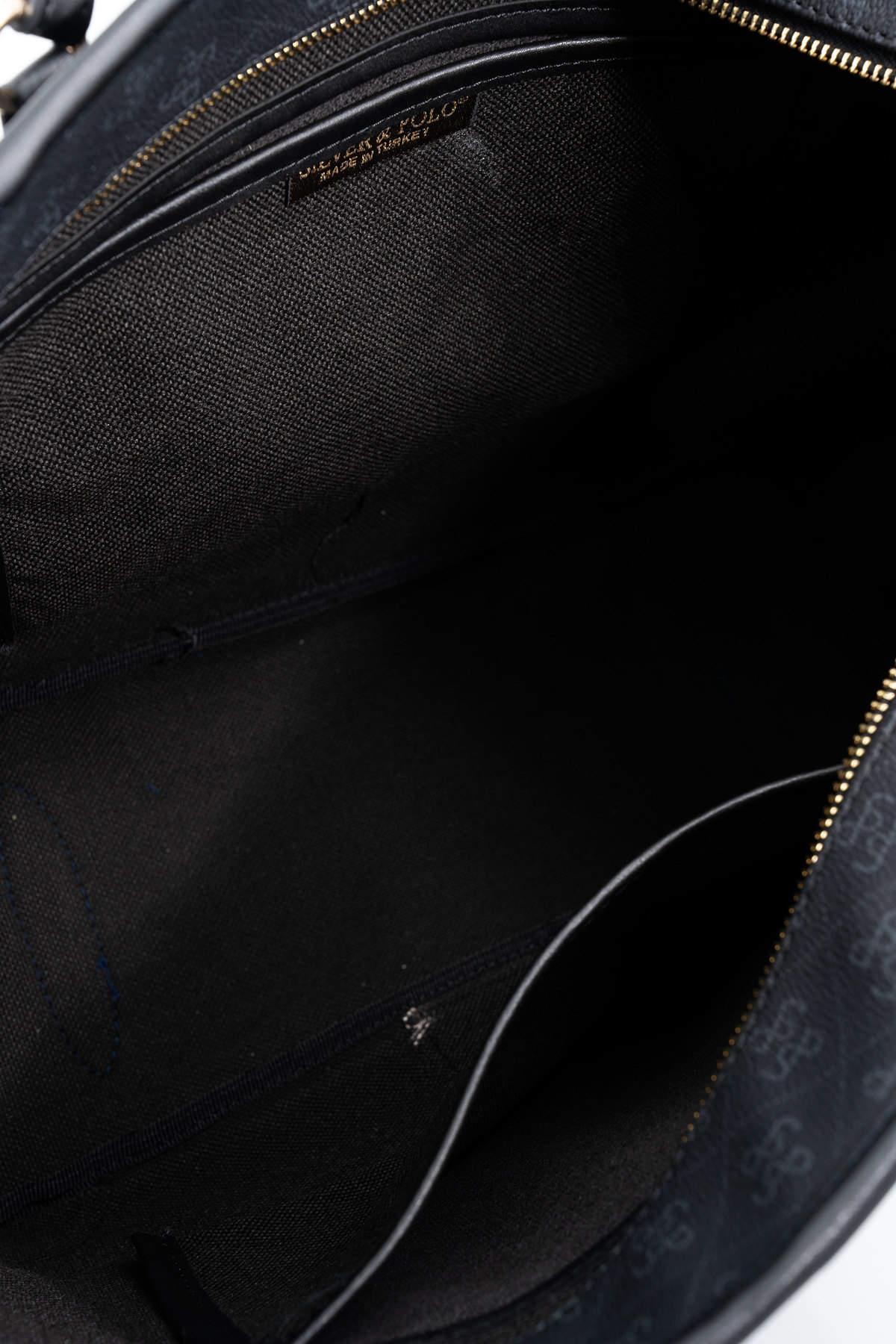 Silver & Polo Siyah Beyaz  - Siyah SP1169 Kadın Omuz Shopper Çanta