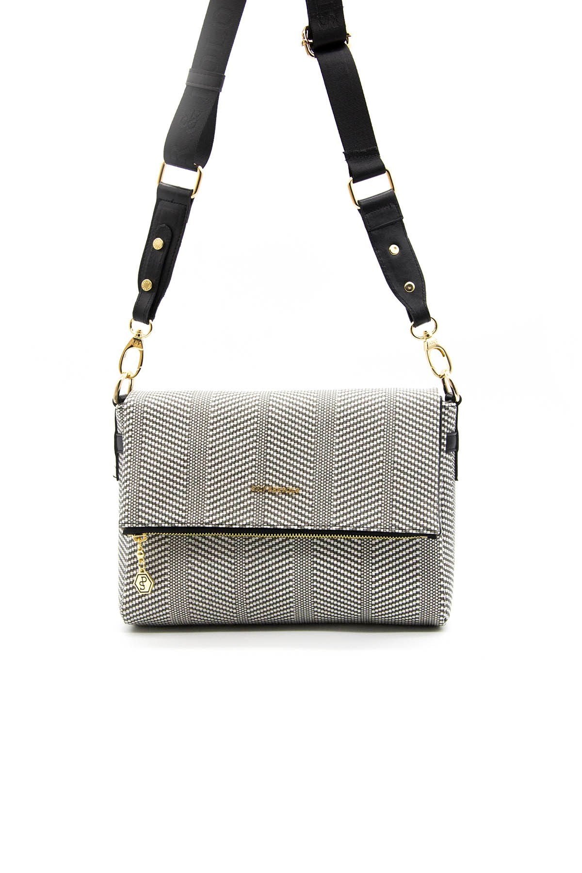 Silver & Polo Siyah Beyaz - Siyah SP963 Kadın Çapraz Çanta