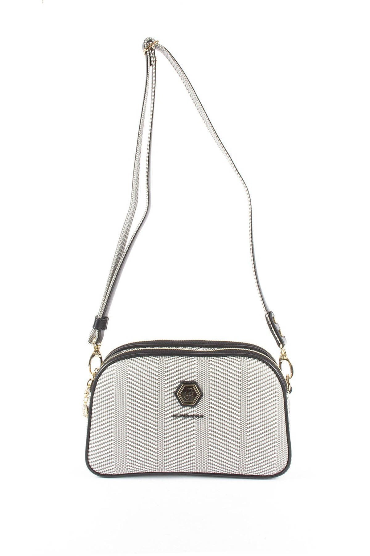 Silver & Polo Siyah Beyaz - Siyah SP745 Kadın Çapraz Çanta