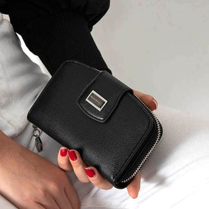 Silver & Polo Siyah - Siyah SP874 Kadın Cüzdan & Kartlık