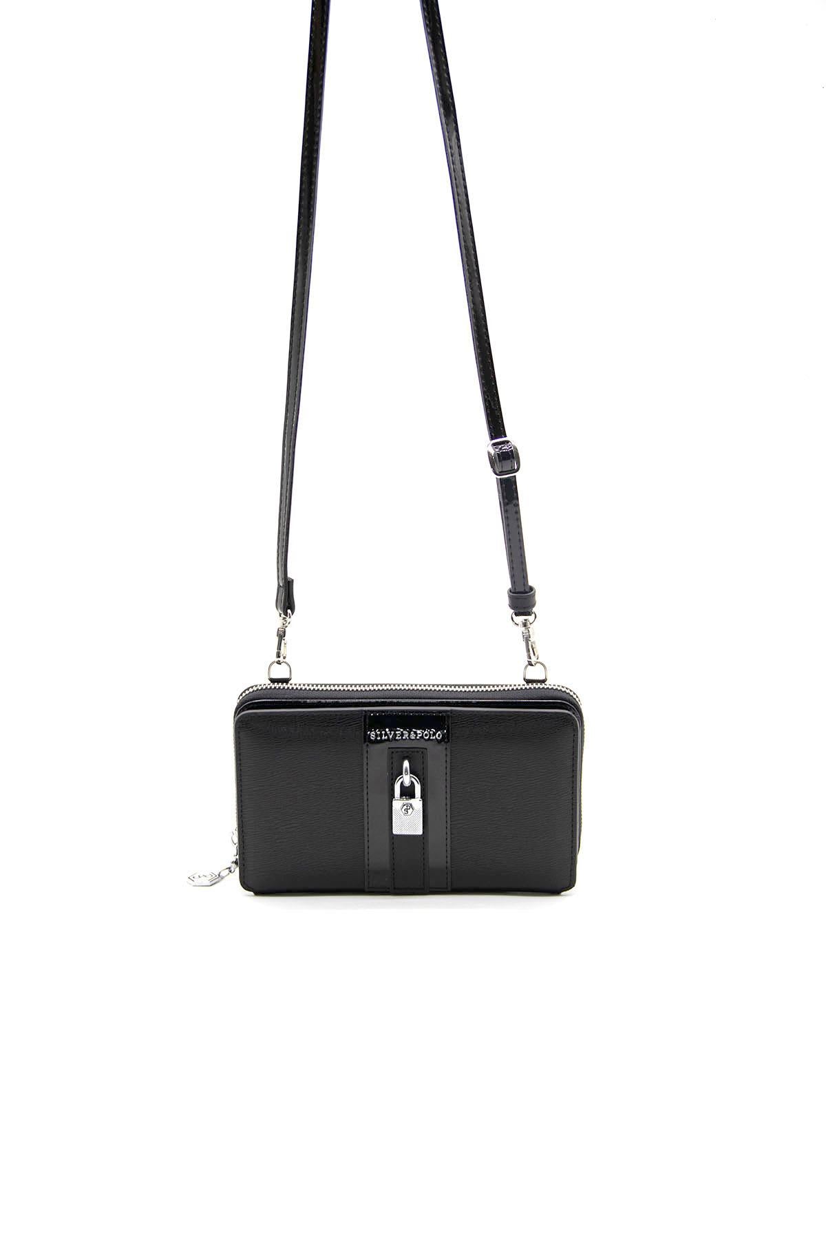 Silver & Polo Siyah - Rugan Siyah SP1138 Kadın Cüzdan & Kartlık