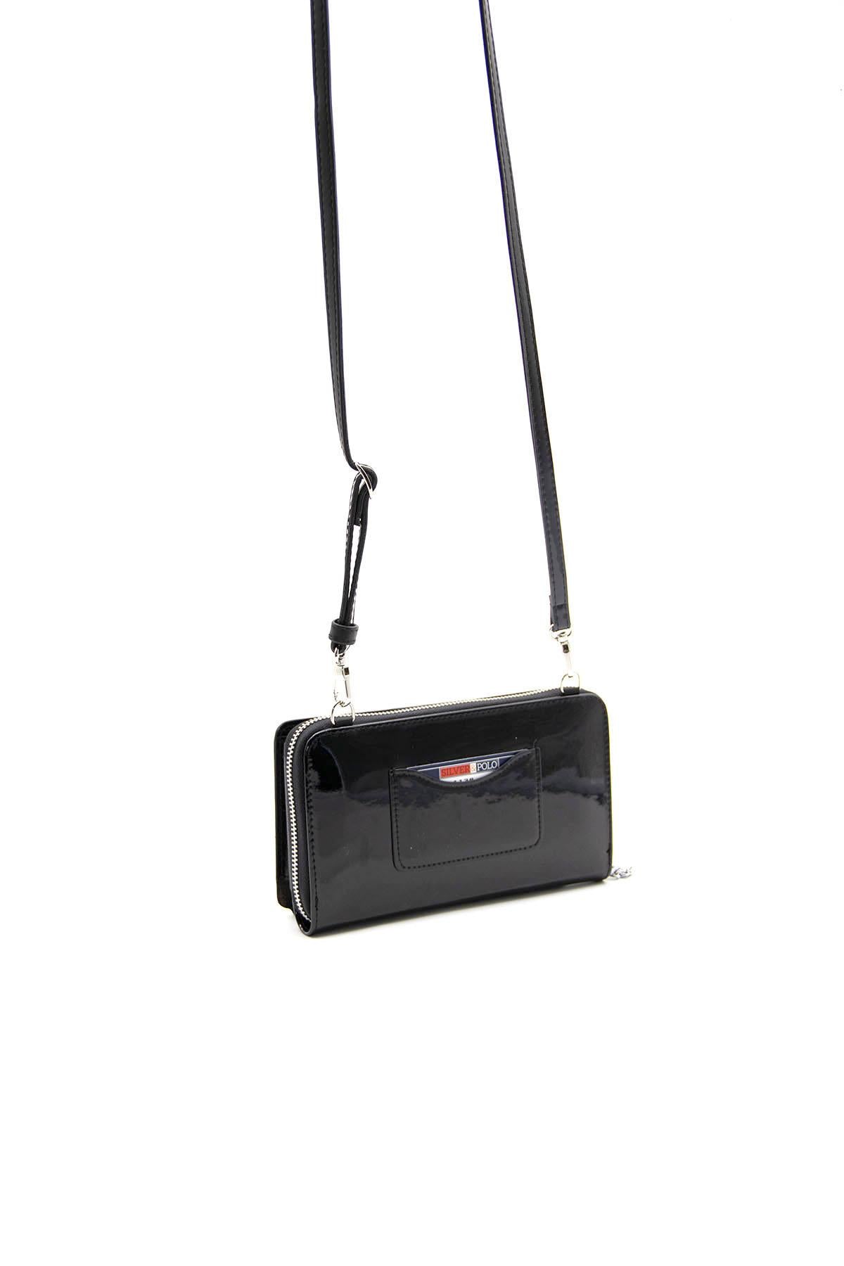 Silver & Polo Siyah - Rugan Siyah SP1138 Kadın Cüzdan & Kartlık
