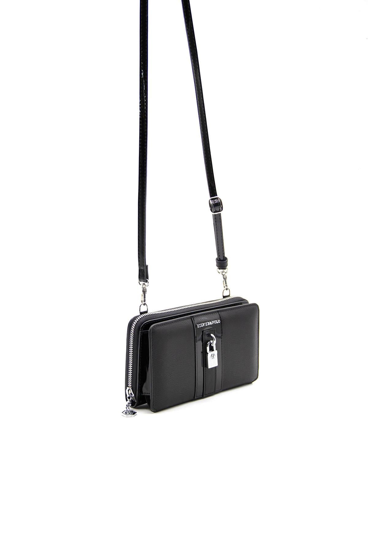 Silver & Polo Siyah - Rugan Siyah SP1138 Kadın Cüzdan & Kartlık