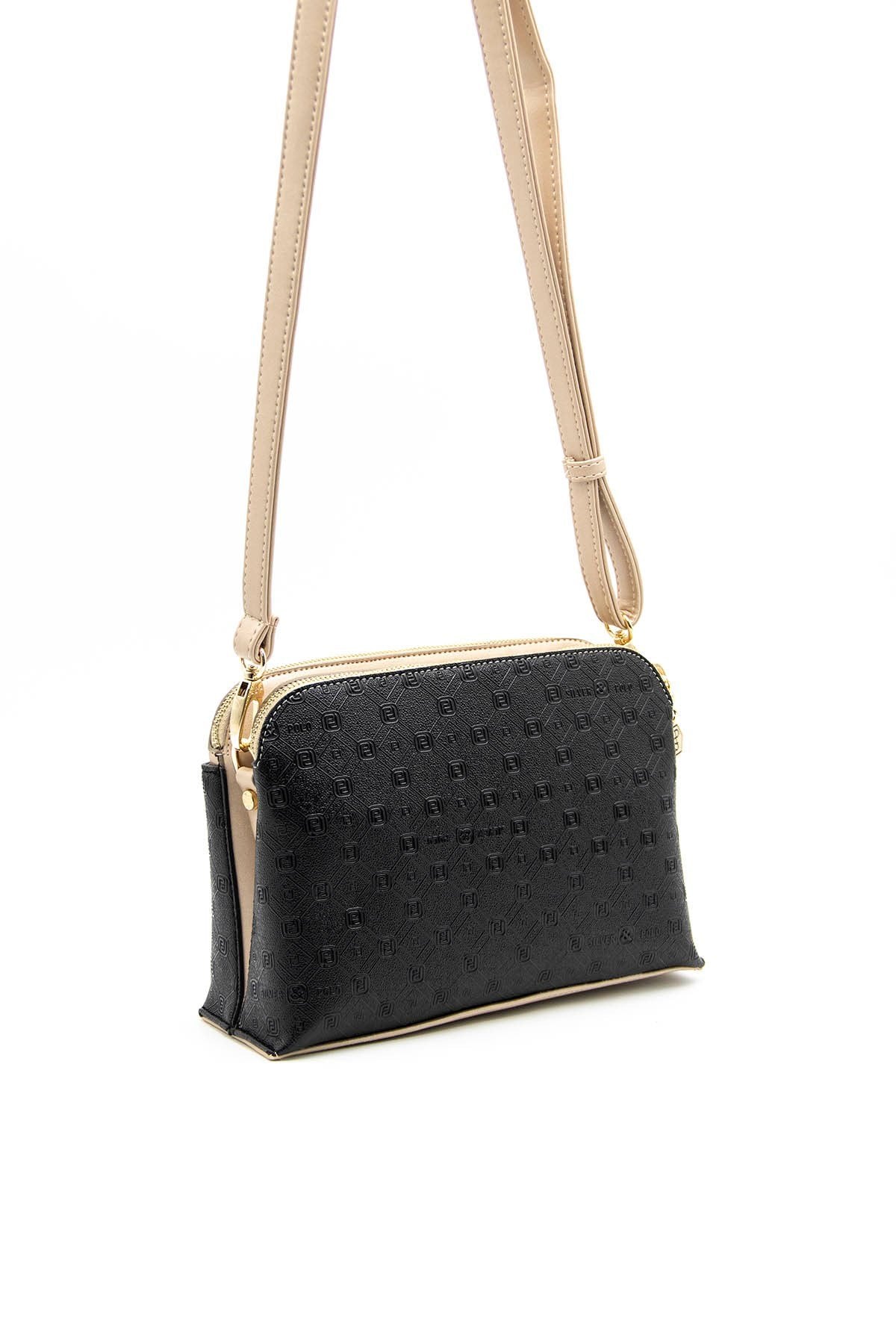 Silver & Polo Siyah - S.nut SP623 Kadın Çapraz Çanta