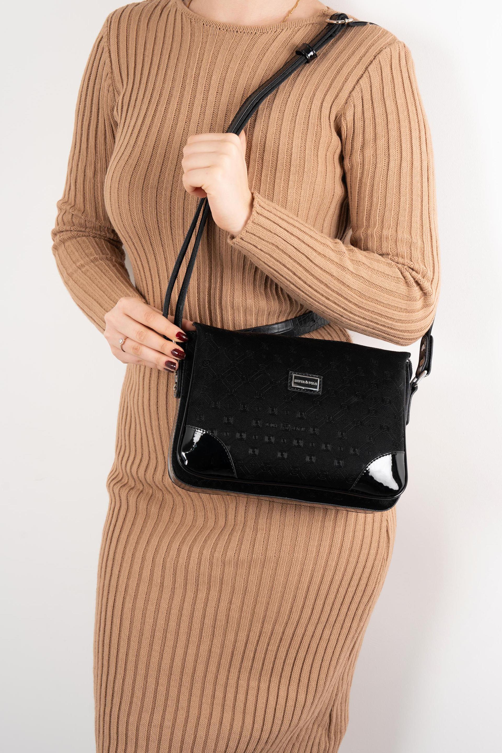 Silver & Polo Siyah - Siyah SP784 Kadın Çapraz Çanta