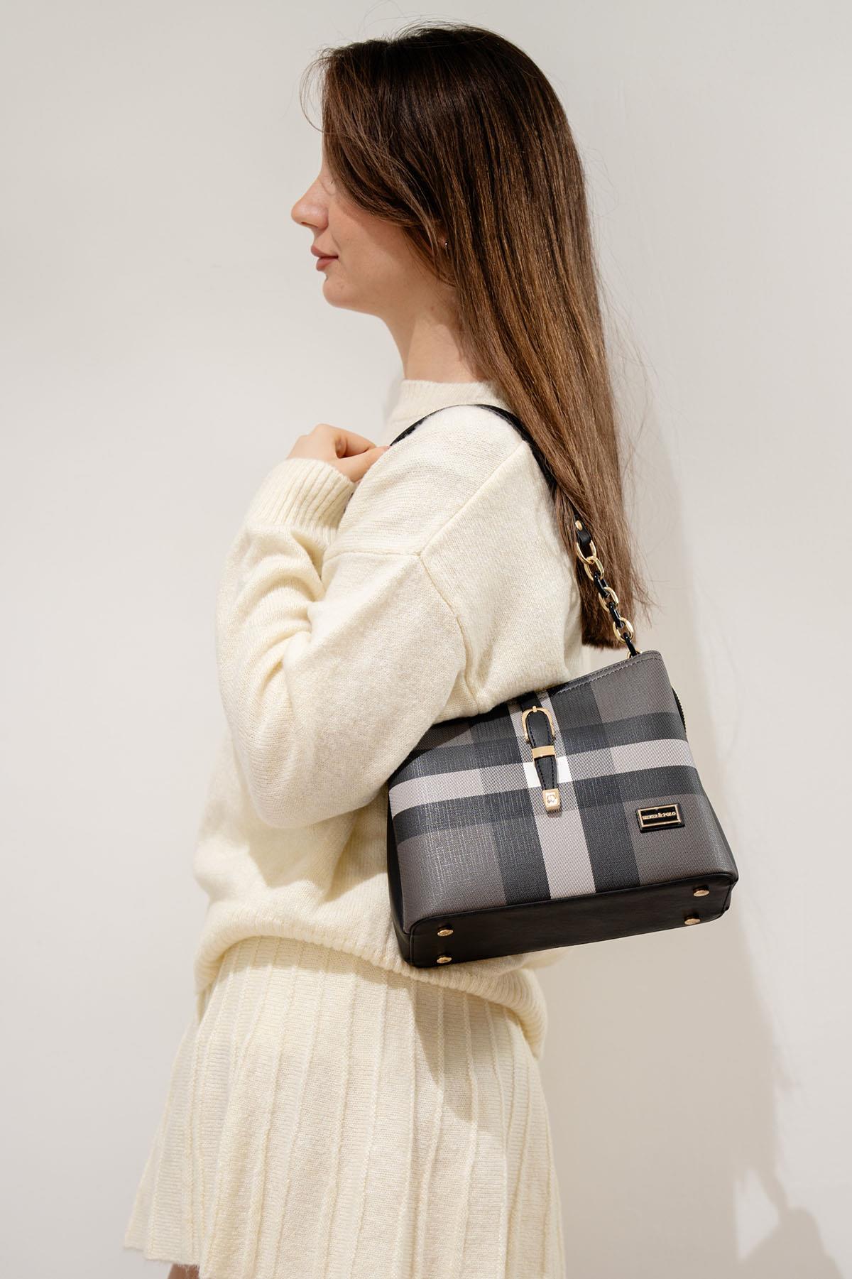 Silver & Polo Siyah - Siyah SP974 Kadın Omuz Çantası