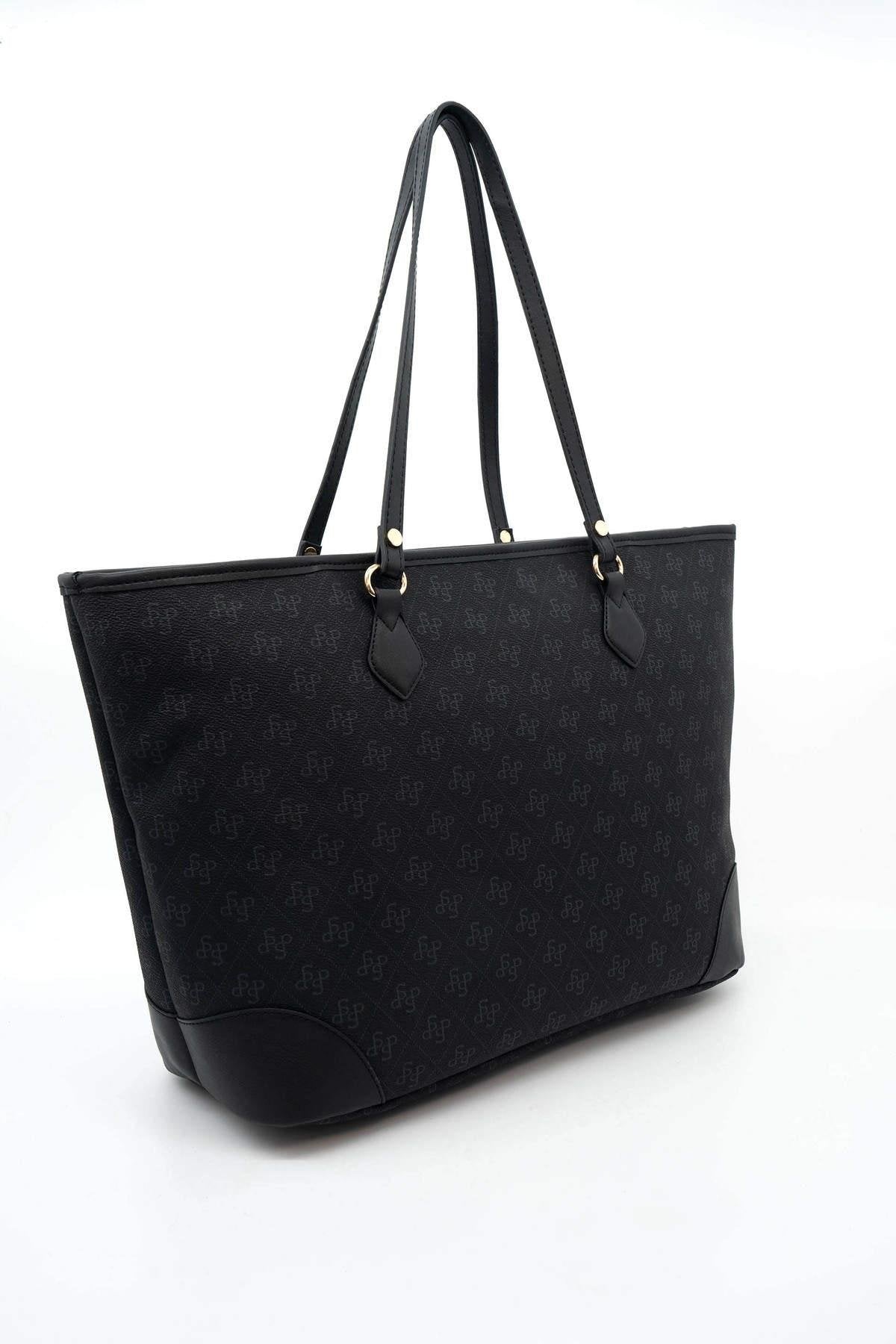 Silver & Polo Siyah SP1169 Kadın Omuz Shopper Çanta