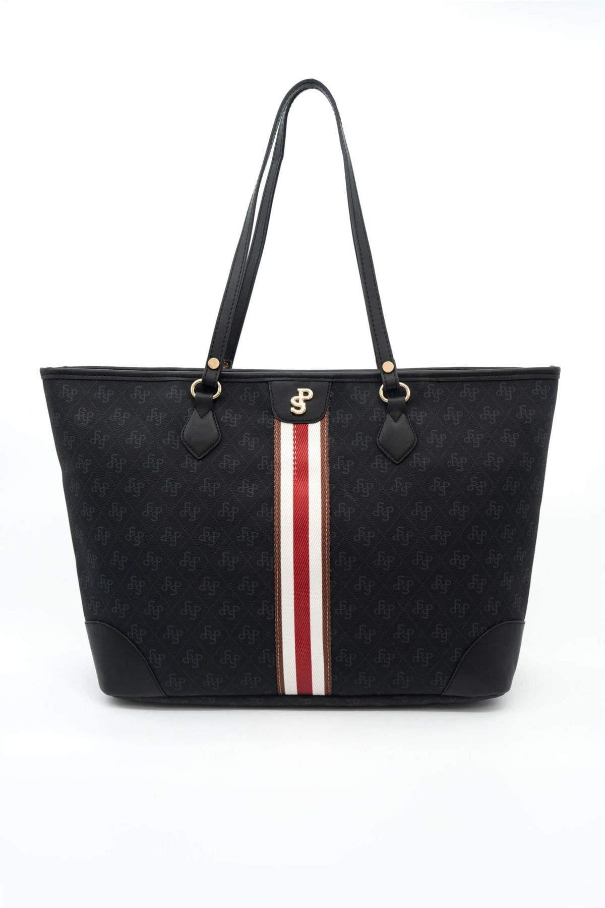 Silver & Polo Siyah SP1169 Kadın Omuz Shopper Çanta