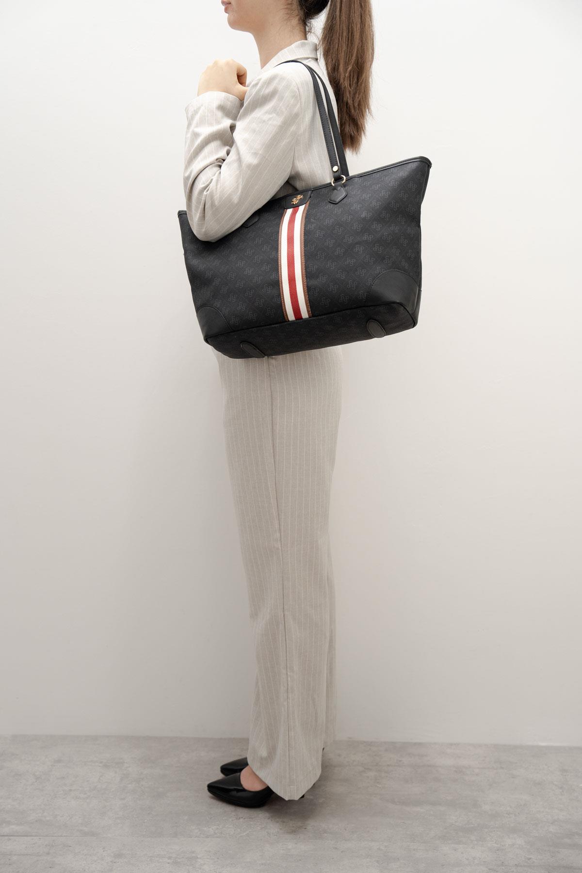 Silver & Polo Siyah SP1169 Kadın Omuz Shopper Çanta