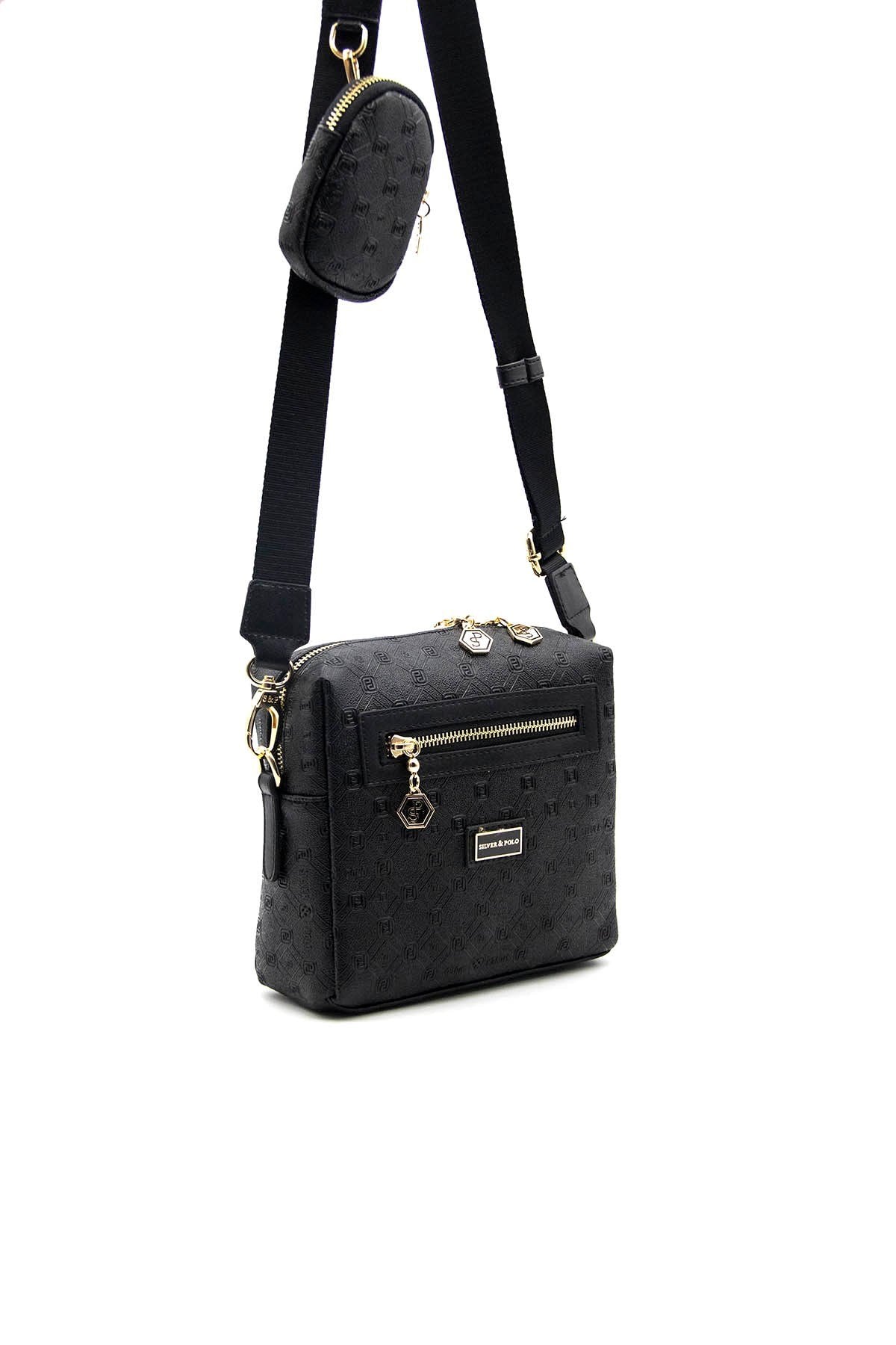 Silver & Polo Siyah - Siyah SP1038 Kadın Çapraz Çanta