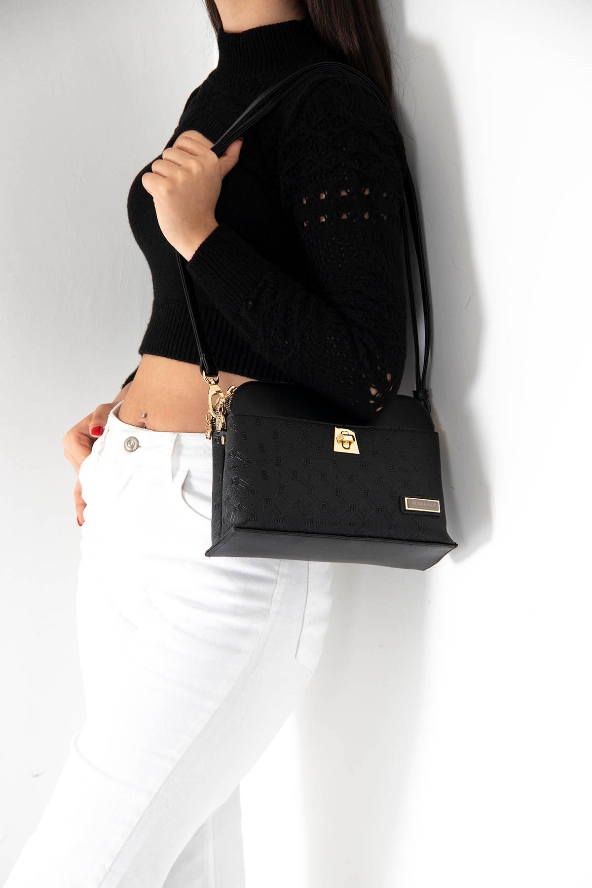 Silver & Polo Siyah - Siyah SP623 Kadın Çapraz Çanta