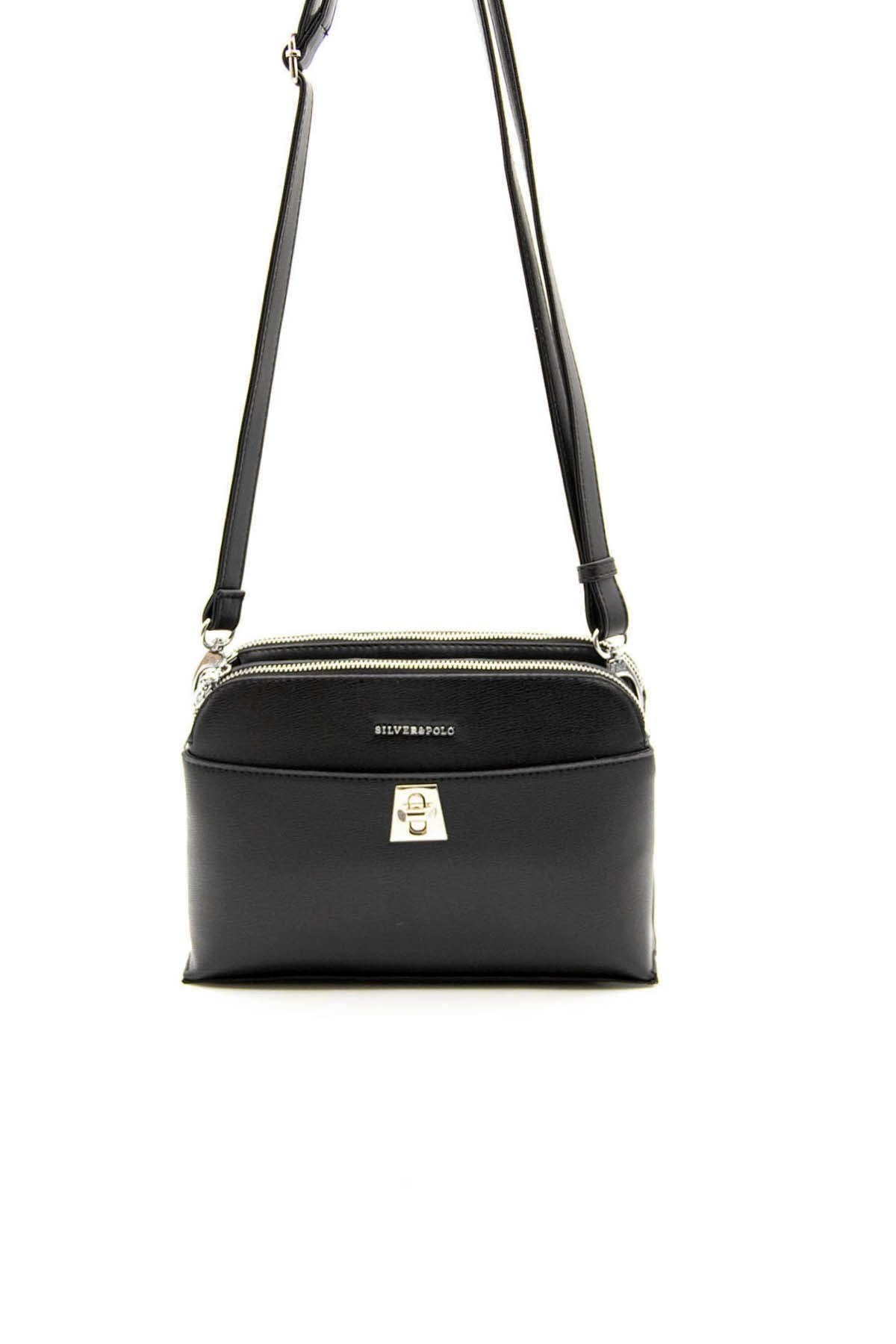 Silver & Polo Siyah - Siyah SP623 Kadın Çapraz Çanta