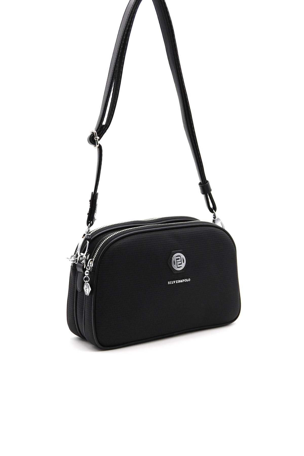 Silver & Polo Siyah - Siyah SP745 Kadın Çapraz Çanta